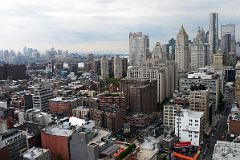 08-02 View To The South Includes Brooklyn Bridge, Patrick Moynihan And Thurgood Marshall United States Courthouses, Manhattan Municipal Building, New York By Gehry From Rooftop NoMo SoHo New York City